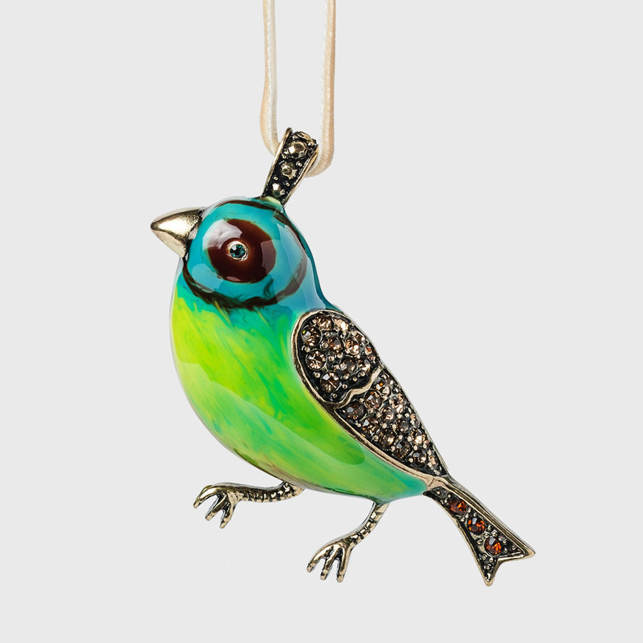 Green canary hanging ornament