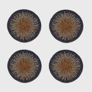 Ombre coasters, indigo