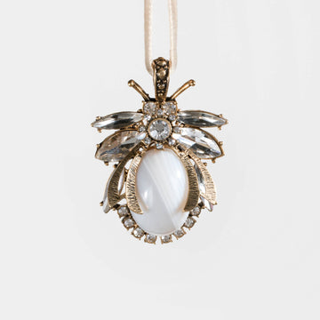 Vintage bug hanging ornament, agate