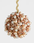 Multi pearl ball ornament, champagne and topaz