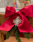 Baguette snowflake hanging ornament, crystal