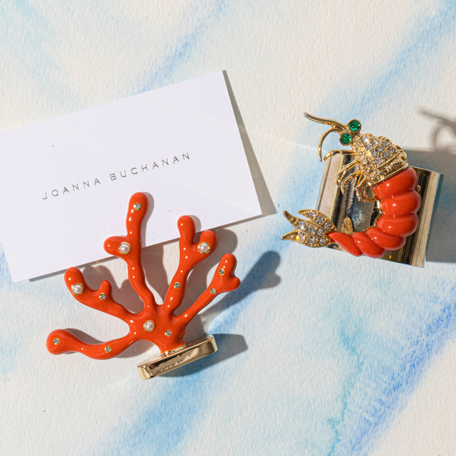 Shrimp napkin rings, set of two
