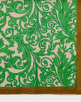 Damask print tablecloth, green