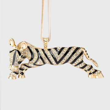 Zebra hanging ornament, black