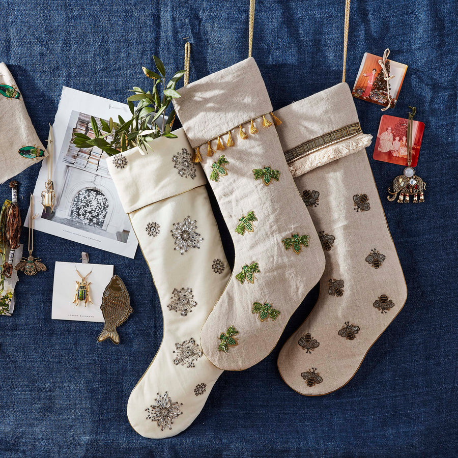 Snowflake Stocking | Holiday Decor | Christmas Stocking – Joanna Buchanan